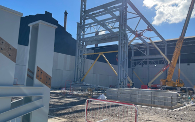 Steelwork assembly starts on UK’s largest Open Die Forge