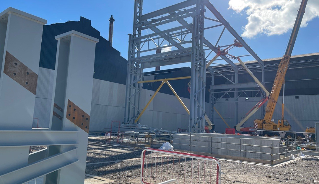 Steelwork assembly starts on UK’s largest Open Die Forge